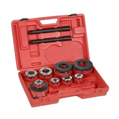   Racsnis kézi csőmenetmetsző készlet BSPT (1/4"; 3/8"; 1/2"; 3/4"; 1"; 1.1/4-1.1/2"; 2") (WT1065)