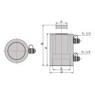 Kettős működésű hidraulikus munkahenger (100T, 300mm) (YG-100300S)
