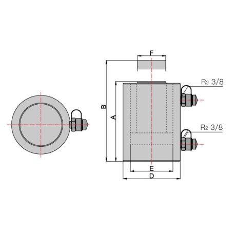 Kettős működésű hidraulikus munkahenger (100T, 300mm) (YG-100300S)