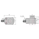 Többfokozatú alacsony hidraulikus munkahenger (100T, 68mm) (YG-100D)