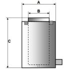 Egyszeres működésű általános hidraulikus munkahenger (150T, 150mm) (YG-150150)