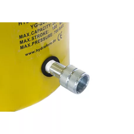 Egyszeres működésű biztosítóanyás hidraulikus munkahenger (200 T, 100mm) (YG-200100LS)