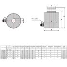 Egyszeres működésű üreges hidraulikus munkahenger (20T, 200mm) (YG-20200K)