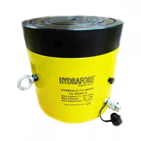 Egyszeres működésű biztosítóanyás hidraulikus munkahenger (300 T, 50mm) (YG-30050LS)