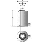 Egyszeres működésű üreges, gallérmenetes hidraulikus munkahenger (30T, 50mm) (YG-3050KCT)