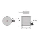 Egyszeres működésű általános hidraulikus munkahenger (5T, 50mm) (YG-550)