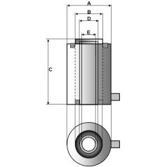   Egyszeres működésű üreges hidraulikus munkahenger (60T, 200mm) (YG-60200K)