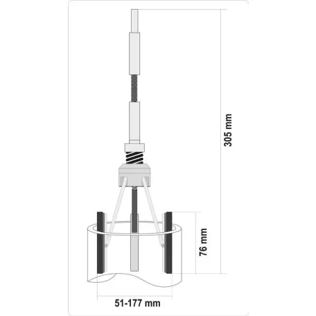 Henger hónoló 51-177 mm (YT-05812)
