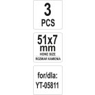 Cserélhető pofa hónolóhoz 51X7mm (3db) (YATO YT-05816)