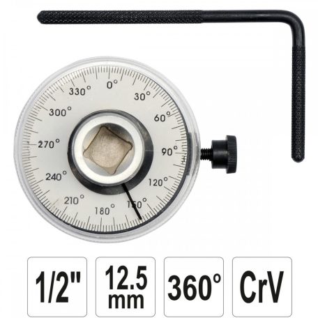 Nyomaték szögmérő, fokoló tárcsa 1/2" CrV (YATO YT-0593)