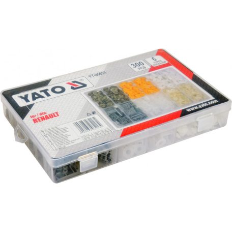 Kárpit rögzítő patent, furatfedő készlet Renault 300db (YATO YT-06651)