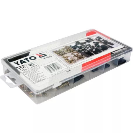 Fém lemezanya és csavar klt. 170 db (YATO YT-06780)