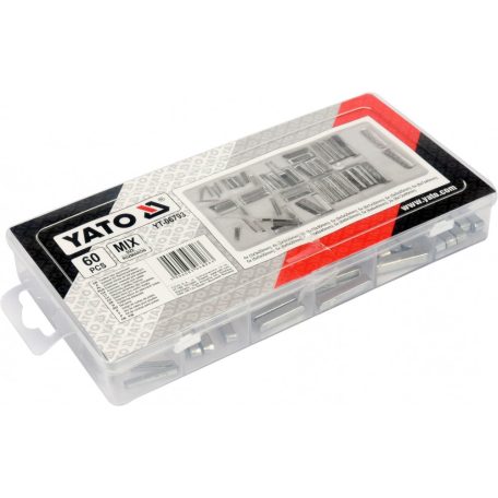 Főtengely, szíjtárcsa ék készlet 60db (YATO YT-06793)