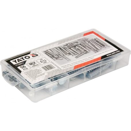 Rugós csavar és csap készlet, Ø8-13mm; 56 db (YATO YT-06874)