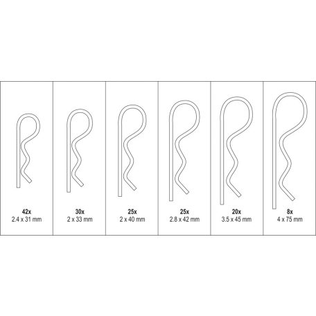 Rugós csap készlet 150db (YATO YT-06883)