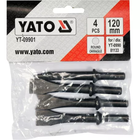 Vésőszár készlet YT-0990-hez (120mm) 4 darabos (YATO YT-09901)