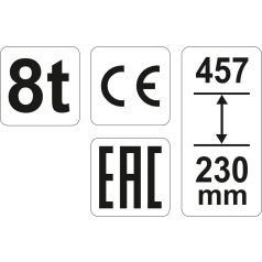 Palackemelő, 8T, 230-457mm (YATO YT-17003)
