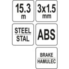 Kábelbehúzó szalag 15.3m (3x1.5mm) (YATO YT-25010)