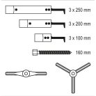 Csapágylehúzó klt. 12részes nehezen hozzáférhető helyekhez, 100-250mm (YATO YT-25105)