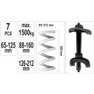 Rugóösszehúzó McPherson rugóhoz cserélhető pofákkal, 1.5T, Ø65-212mm (YATO YT-2536)