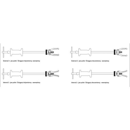 Csúszósúlyos csapágylehúzó készlet 5 részes, Ø190mm (YATO YT-2540)