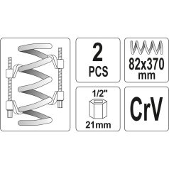 Rugóösszehúzó 82x370mm - 2 db (YATO YT-2544)