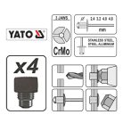 Popszegecshúzó kézi, 2.4-4.8mm, 190-270mm (YATO YT-36070)