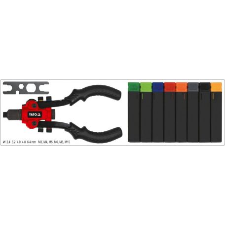 Popszegecsfogó, szegecsanyahúzó és vágó 3az1-ben (YATO YT-36091)