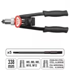 Szegecsanyahúzó karos M5-M12, L:338mm (YATO YT-36119)