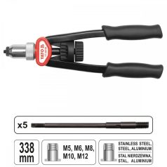 Szegecsanyahúzó karos M5-M12, L:338mm (YATO YT-36119)