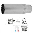 Gyertyakulcs vékonyfalú 3/8"-16 mm (YATO YT-38511)