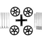 Keréktartó, gumiabroncs és felni állvány, 4 kerékhez 225mm-ig, max. 25x4kg (YATO YT-55690)