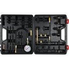 Kompresszió és vákum mérő készlet, benzin/diesel, 50részes, 0-40bar (YATO YT-73012)