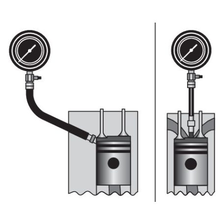Kompresszió és vákum mérő készlet, benzin/diesel, 50részes, 0-40bar (YATO YT-73012)