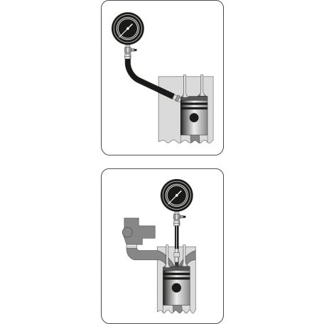 Kompressziómérő, 21 bar (YATO YT-7301)