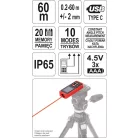 Lézeres távolságmérő 0.2-60m IP65 (YATO YT-73127) 