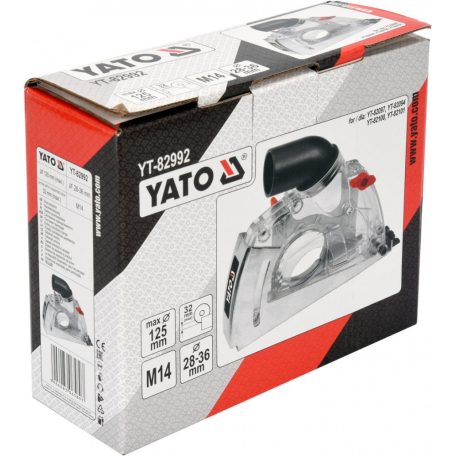 Porgyűjtő burkolat sarokcsiszolóra vágáshoz Ø115-125mm (YATO YT-82992)